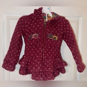 Matilda Jane Zip Up Jacket size 2 - maroon